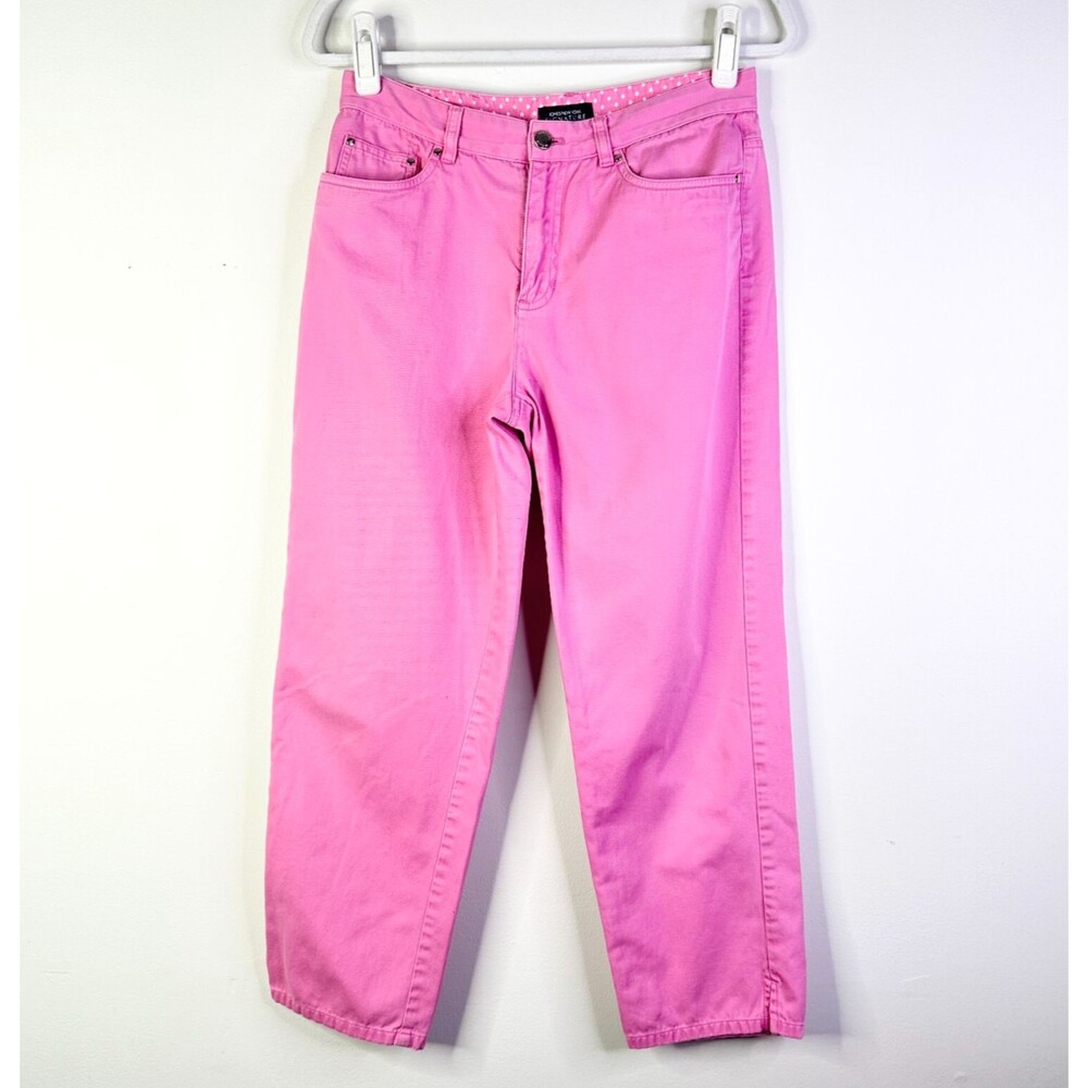 Jones New York Signature Pants Women 4 Pink 5 Pocket Jeans Cotton Preppy Y2K